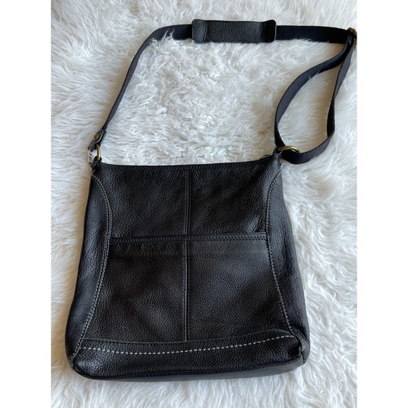 The Sak Iris Black Leather Crossbody Bag Purse Shoulderbag Handbag - Picture 4 of 9